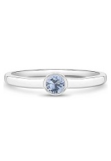 terrific itsy-bitsy silver cz December baby birthstone ring